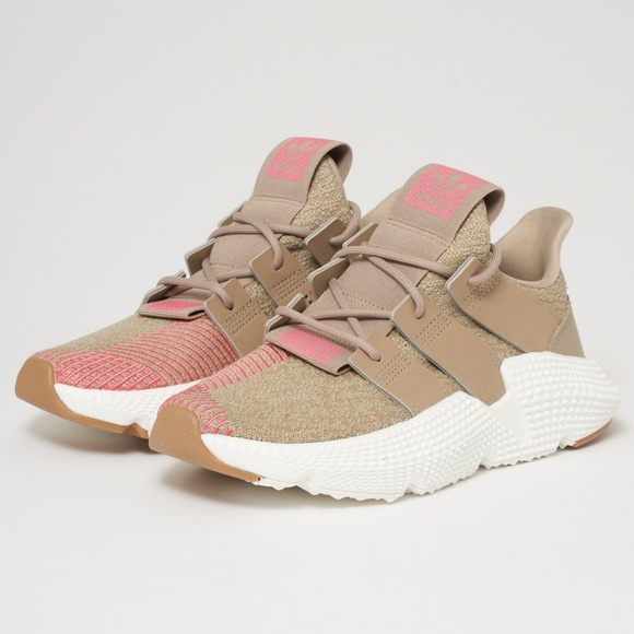 brown and pink adidas shoes